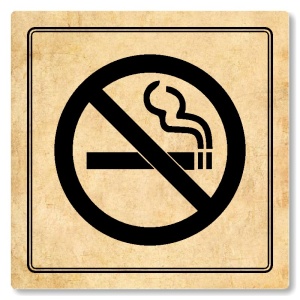 Zákaz kouření, 80x80mm, pergamen, Utah